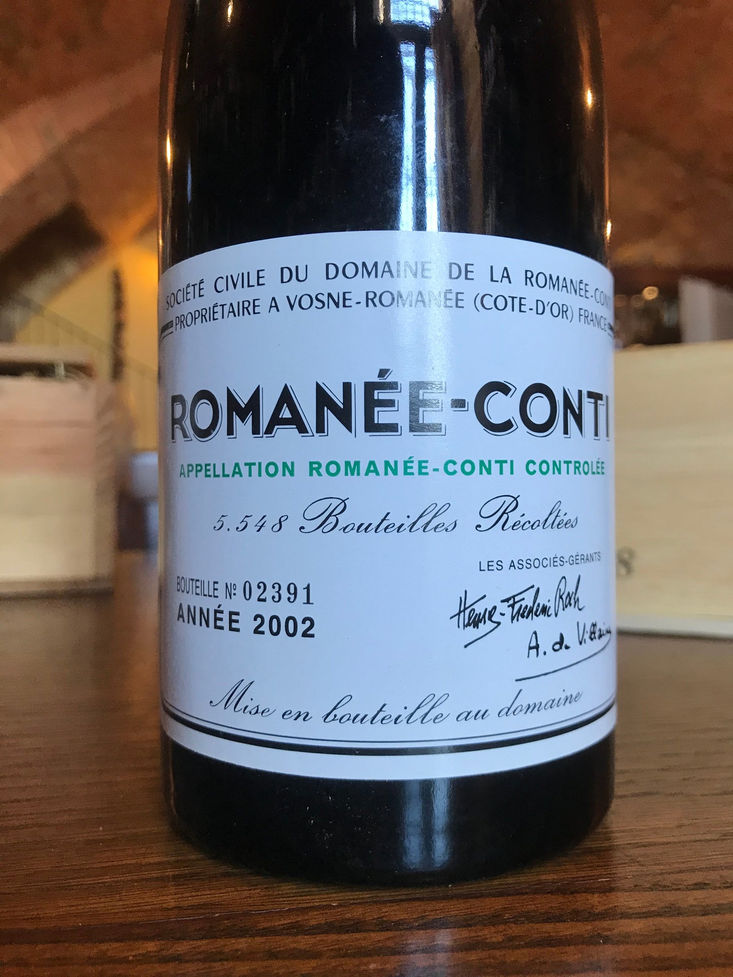 Domaine de la Romanée-Conti Romanée Conti grand cru monopole 2002 OWC